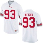 NCAA Ohio State Buckeyes Men's #93 Jake Metzer White Nike Football College Jersey FYY1745OH